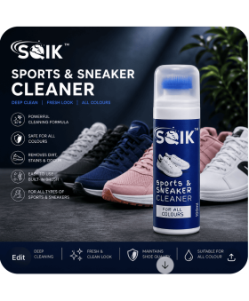 SQIK Sports & Sneaker Cleaner with Bristle 100ml For All Colours  